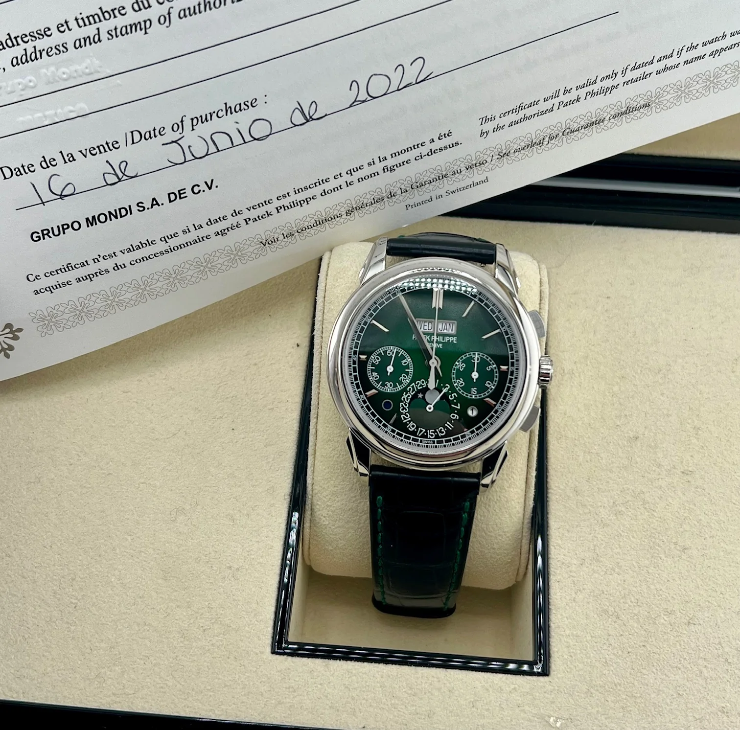 Patek Philippe Grand Complications 5270P 2022 Platinum NO double case back - Image 7